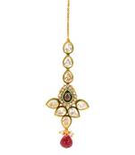 Rani Pink Kundan Teeka Maang Tikka