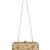 Anekaant Tulle Embroidered Sequines Faux Slik Clutch Beige & Gold