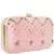Anekaant Web Embroidered Sequines Faux Silk Clutch Pastel Pink & Gold