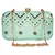 Anekaant Web Embroidered Sequines Faux Silk Clutch Pastel Green & Gold