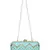 Anekaant Web Embroidered Sequines Faux Silk Clutch Powder Blue & Gold