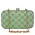 Anekaant Web Embroidered Sequines Faux Silk Clutch Pastel Green & Gold