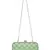 Anekaant Web Embroidered Sequines Faux Silk Clutch Pastel Green & Gold