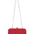 Anekaant Web Embroidered Sequines Faux Silk Clutch Red & Gold