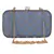 Anekaant Web Embroidered Sequines Faux Silk Clutch Grey & Gold