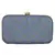 Anekaant Web Embroidered Sequines Faux Silk Clutch Grey & Gold