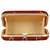 Anekaant Web Textured Sequines Faux Silk Clutch Maroon & Gold