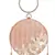 Anekaant Gala Sequines Embellished Faux Silk Round Clutch Baby Pink & White