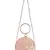 Anekaant Gala Sequines Embellished Faux Silk Round Clutch Baby Pink & White