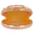 Anekaant Gala Sequines Embellished Faux Silk Round Clutch Baby Pink & White
