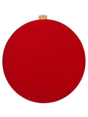 Anekaant Gala Embroidered Velvet Round Clutch Red & Multi 3