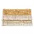 Anekaant Oblong Embroidered Faux Slik Clutch Gold & White