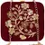Anekaant Vista Sequines Embellished Velvet Box Clutch Wine & Gold