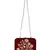 Anekaant Vista Sequines Embellished Velvet Box Clutch Wine & Gold