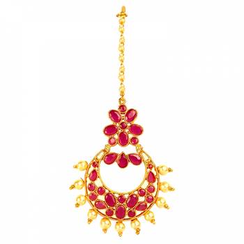 Maroon maang-tikka 1