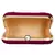 Anekaant Adorn Sequines Embellished Velvet Clutch Magenta & Gold
