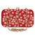 Anekaant Adorn Embellished Faux Silk Clutch Red & White