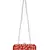 Anekaant Adorn Embellished Faux Silk Clutch Red & White