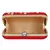 Anekaant Adorn Embellished Faux Silk Clutch Red & White