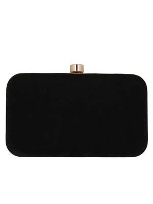 Anekaant Adorn Embroidered Velvet Clutch Black & Multi 3