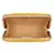 Anekaant Adorn Embellished Faux Silk Clutch Yellow & Pearl Gold