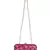 Anekaant Adorn Embellished Faux Silk Clutch Magenta Pink & Gold
