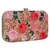 Anekaant Adorn Embroidered Velvet Clutch Peach & Multi
