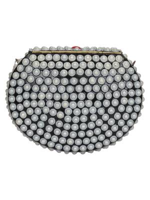 Anekaant Marvelous Mosaic Metal Shells Clutch Sliver 3