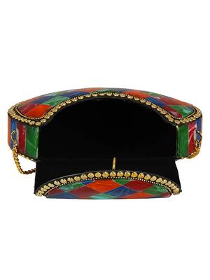 Anekaant Marvelous Mosaic Metal Marble Clutch Multi 5