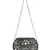 Anekaant Jewel Mosaic Metal Clutch Sliver & White
