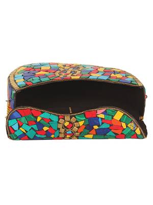 Anekaant Spiffy Mosaic Metal Clutch Multi 5