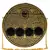 Anekaant Gala Mosaic Metal Clutch Gold & Black