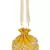 Anekaant Dangle Sequines Embellished Velvet Potli Yellow & White