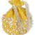Anekaant Dangle Sequines Embellished Velvet Potli Yellow & White