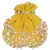 Anekaant Dangle Sequines Embellished Velvet Potli Yellow & White