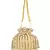 Anekaant Sequines Embellished Faux Slik Potli Gold & Pearl