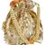 Anekaant Dangle Sequines Embellished Faux Slik Potli White & Gold