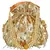 Anekaant Dangle Sequines Embellished Faux Slik Potli White & Gold