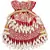 Anekaant Dangle Sequines Embellished Velvet Potli Maroon & White