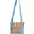 Anekaant Striped Canvas Sling Bag Blue & Multi
