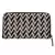 Anekaant Chevron Textured Canvas Wallet Natural & Black
