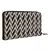 Anekaant Chevron Textured Canvas Wallet Natural & Black