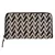 Anekaant Chevron Textured Canvas Wallet Natural & Black