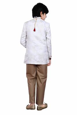 Gold plain polyester boys-indo-western-dress 3