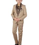 Fawn plain polyester boys-suit