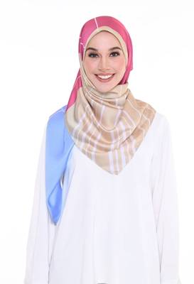 Women'S Casual Wear Satin Silk Printed Square Hijab Scarf Dupatta 1