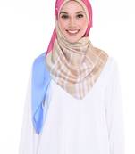 Women'S Casual Wear Satin Silk Printed Square Hijab Scarf Dupatta