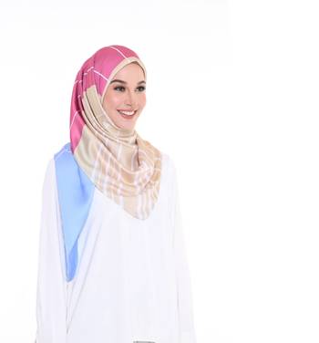 Women'S Casual Wear Satin Silk Printed Square Hijab Scarf Dupatta 3
