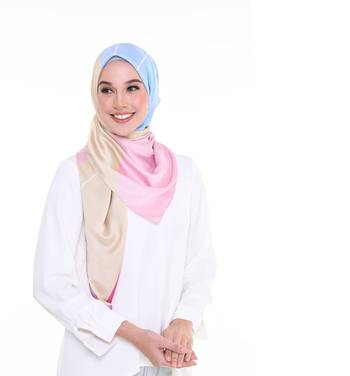 Women'S Casual Wear Satin Silk Printed Square Hijab Scarf Dupatta 4