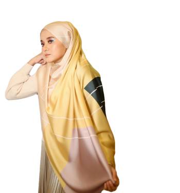 Women'S Occasion Wear Printed Satin Silk Square Hijab Scarf Dupatta 3